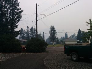 Smoke accumulation in town