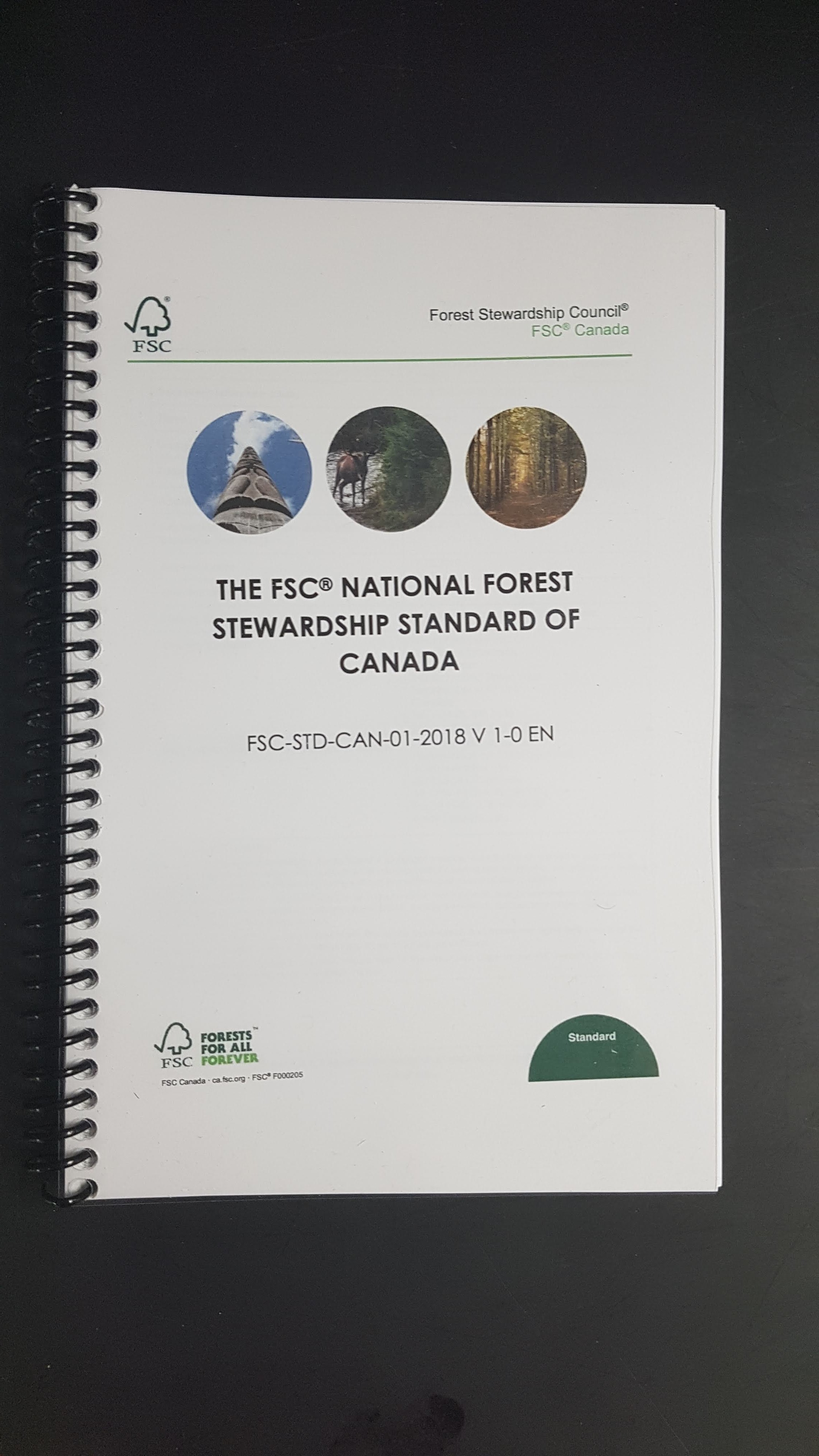 cover of book from FSC national forest stewardship standard of canada