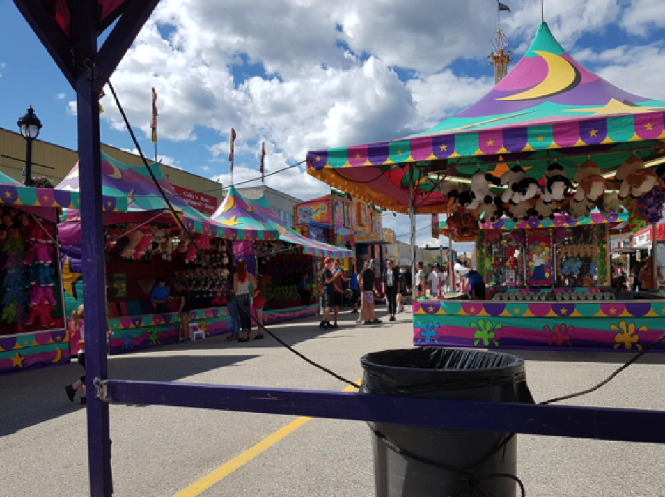 view of games at a fair